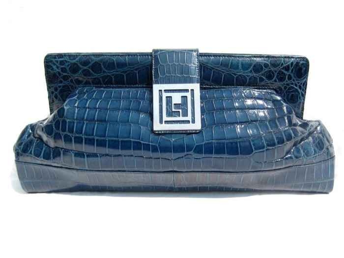 XXL 19" BLUE CLUTCH Shoulder Bag - LAMBERTSON TRUEX
