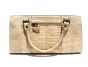 CREAM Buff CROCODILE Belly Skin Handbag