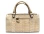 CREAM Buff CROCODILE Belly Skin Handbag
