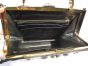 Amazing JET BLACK Hornback ALLIGATOR Skin Handbag