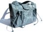 POWDER BLUE Hornback Crocodile Skin Satchel Shoulder Bag