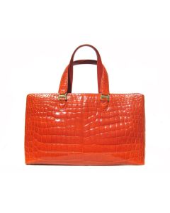 Gorgeous RED ORANGE Skin Handbag
