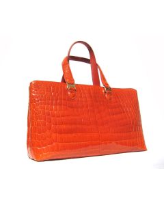 Gorgeous RED ORANGE Skin Handbag