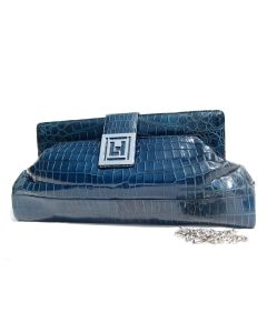 XXL 19" BLUE CLUTCH Shoulder Bag - LAMBERTSON TRUEX
