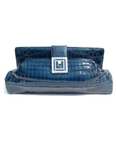 XXL 19" BLUE CLUTCH Shoulder Bag - LAMBERTSON TRUEX